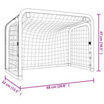 Porta Hockey Rete Rossa e Nera 68x32x47 cm Acciaio e Poliestere