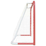 Porta Hockey Rete Rossa Bianca 153x60x118cm Acciaio Poliestere