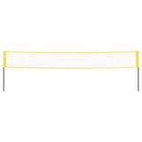 Rete da Badminton Gialla e Nera 600x155 cm Tessuto PE