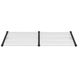 Tettoia per Porta Nero e Trasparente 199x90 cm in Policarbonato