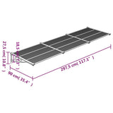 Tettoia per Porta Nero e Trasparente 297,5x90 cm Policarbonato