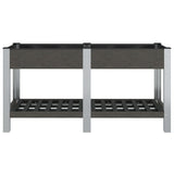 Fioriera Rialzata Giardino con Ripiano Grigia 150x50x75 cm WPC