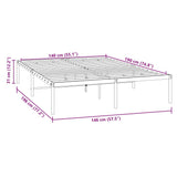 Giroletto in Metallo Nero 140x190 cm