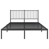 Giroletto con Testiera in Metallo Nero 140x190 cm