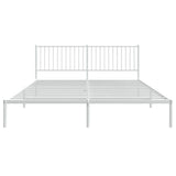 Giroletto con Testiera Metallo Bianco 183x213 cm