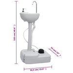 Set Supporto Lavamani da Campeggio Portatile e Tanica d'Acqua