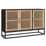 Credenza Nera 105x30x65 cm in Legno truciolato
