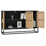 Credenza Nera 105x30x65 cm in Legno truciolato