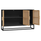 Credenza Nera 105x30x65 cm in Legno truciolato
