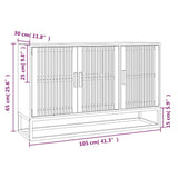 Credenza Nera 105x30x65 cm in Legno truciolato