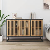 Credenza Nera 105x30x65 cm in Legno truciolato