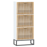 Scarpiera Bianca 52x25x120 cm in Legno truciolato