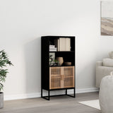 Credenza Nera 60x35x125 cm in Legno truciolato