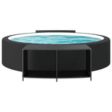 Scaffali Portaoggetti 2 pz in Polyrattan Nero