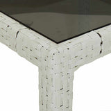 Tavolo da Giardino Bianco 90 x 90 x 75 cm polyrattan