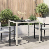 Tavolo da Giardino Bianco 90 x 90 x 75 cm polyrattan