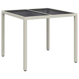 Tavolo da Giardino Bianco 90 x 90 x 75 cm polyrattan