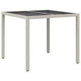 Tavolo da Giardino Bianco 90 x 90 x 75 cm polyrattan