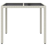 Tavolo da Giardino Bianco 90 x 90 x 75 cm polyrattan