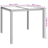 Tavolo da Giardino Bianco 90 x 90 x 75 cm polyrattan