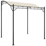Tettoia Crema 2x2,3 m 180 g/m Tessuto e Acciaio