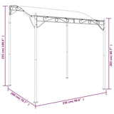 Tettoia Crema 2x2,3 m 180 g/m Tessuto e Acciaio