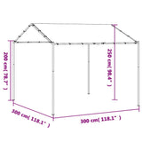 Tenda a Baldacchino Antracite 3x3 m in Acciaio e Tessuto