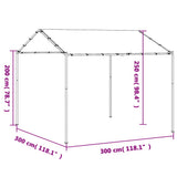 Tenda a Baldacchino Beige 3x3 m in Acciaio e Tessuto