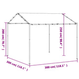 Tenda a Baldacchino Beige 3x3 m in Acciaio e Tessuto