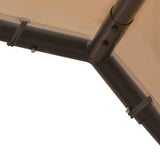 Tenda a Baldacchino Beige 4x4 m in Acciaio e Tessuto