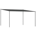 Gazebo Antracite 4x4 m 180 g/m Tessuto e Acciaio