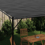 Gazebo Antracite 4x4 m 180 g/m Tessuto e Acciaio