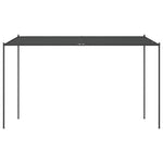 Gazebo Antracite 4x4 m 180 g/m Tessuto e Acciaio