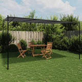 Gazebo Antracite 4x4 m 180 g/m Tessuto e Acciaio