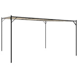 Gazebo Beige 4x4 m 180 g/m Tessuto e Acciaio