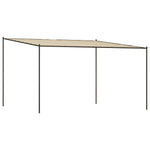 Gazebo Beige 4x4 m 180 g/m Tessuto e Acciaio