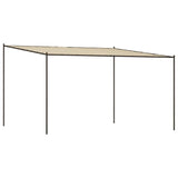 Gazebo Beige 4x4 m 180 g/m Tessuto e Acciaio