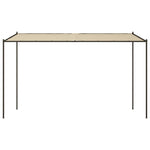 Gazebo Beige 4x4 m 180 g/m Tessuto e Acciaio