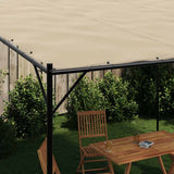 Gazebo Beige 4x4 m 180 g/m Tessuto e Acciaio