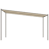 Gazebo Beige 4x4 m 180 g/m Tessuto e Acciaio