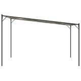 Gazebo Beige 4x4 m 180 g/m Tessuto e Acciaio