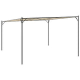 Gazebo Beige 4x4 m 180 g/m Tessuto e Acciaio
