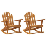 Sedie Dondolo Adirondack Giardino 2pz 79x100x103 Massello Teak