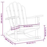 Sedie Dondolo Adirondack Giardino 2pz 79x100x103 Massello Teak