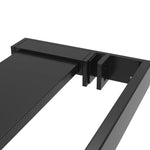 Mensola Doccia a Parete per Doccia Walk-in Nera 118cm Alluminio