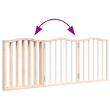 Cancello per Cani Pieghevole 3 Pannelli 150 cm Legno di Pioppo