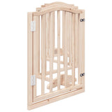 Cancello per Cani Pieghevole 6 Pannelli 300 cm Legno di Pioppo