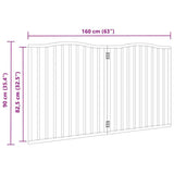 Cancello per Cani Pieghevole 2 Pannelli 160 cm Legno di Pioppo