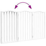 Cancello per Cani Pieghevole 3 Pannelli Bianco 150 cm Pioppo