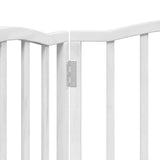 Cancello per Cani Pieghevole 3 Pannelli Bianco 150 cm Pioppo